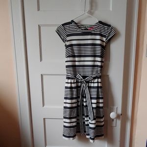 Betsey Johnson striped cotton fit and flare dress